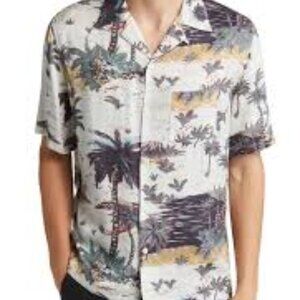AllSaints Luau Short Sleeve Button-Up Camp Shirt XX-Large